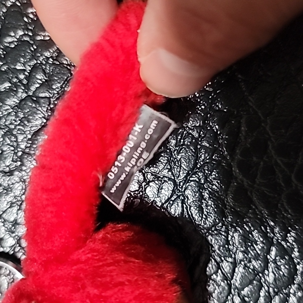 Kipling Vibrant Red Monkey Keychain - image 2